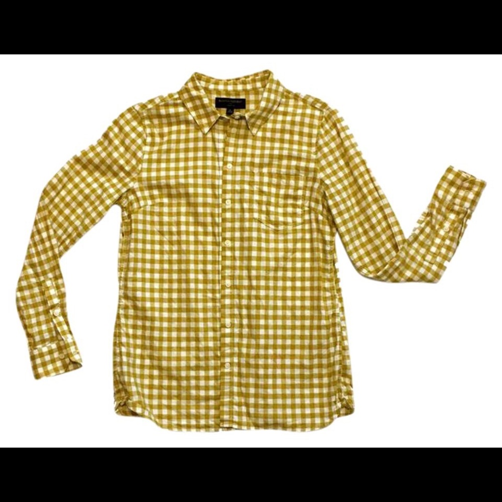 Banana Republic Yellow Flannel Shirt